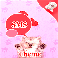 Розовый Кошки Theme GO SMS Pro