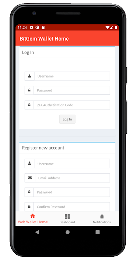 BitGem [BTG] Crytpo Wallet Screen 2