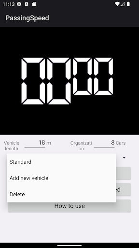 PassingSpeed Screen 2