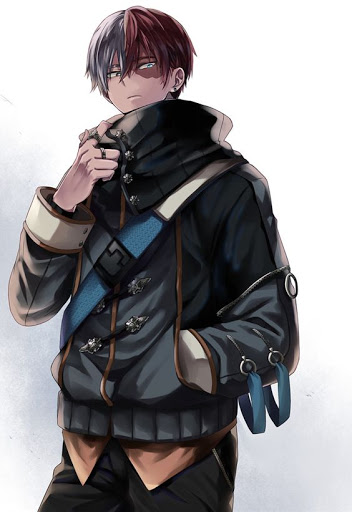 Anime boy leather jacket