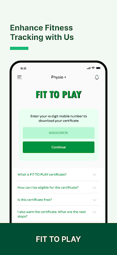 Android application PHYSIOPLUS screenshort