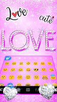 screenshot of Purple Glitter Love Keyboard T