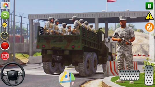 陸軍卡車遊戲：軍事遊戲 - 陸軍卡車駕駛模擬器
