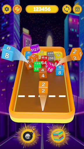 Android application Mega cube 2048 3d merge game screenshort