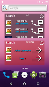 Contacts in a list widget-Paid