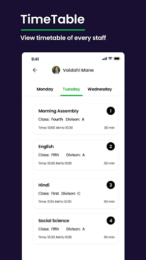 MySchoolr Principal - School A