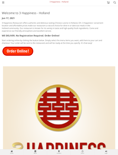 3 Happiness - Holland Ordering Screen 3