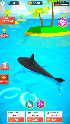 Idle Shark World - Tycoon Game  screenshots 1