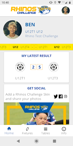Android application The Rhinos Challenge screenshort