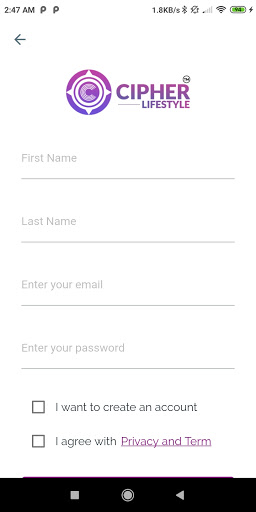 Android application Cipher Lifestyle screenshort