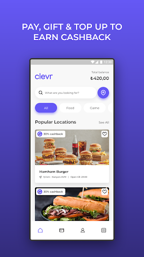 Android application Clevr Cashback Rewards screenshort