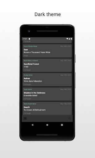 Android application Metal Upcoming screenshort