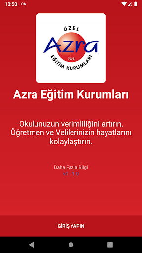 Android application Azra Eğitim Kurumları screenshort