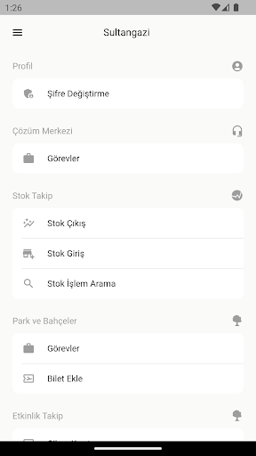 Android application OMIS SULTANGAZİ screenshort