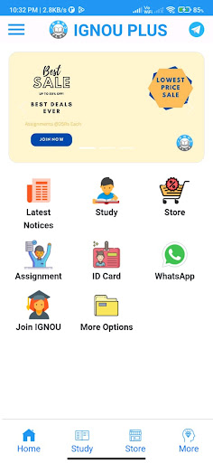 Android application IGNOU PLUS App screenshort