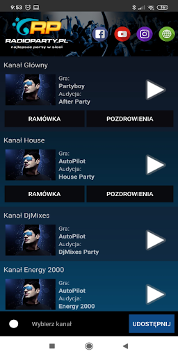 Android application Radioparty.pl - muzyka klubowa screenshort