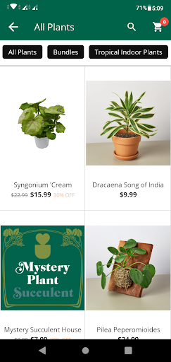 House Plant Shop Screen 3