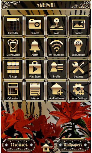 Golden Theme-Tiger, Lilies- Screen 3