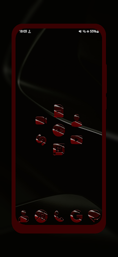 Red Waves Icon Pack Screen 2