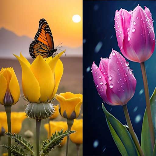Flowers Wallpaper 4K-HD Photos Logo