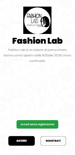 Android application Fashion Lab Parrucchiera screenshort