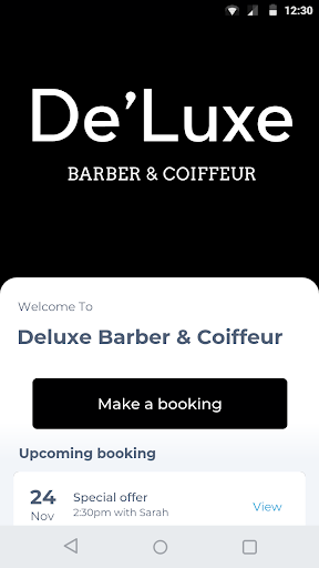 Android application De’Luxe Barber & Coiffeur screenshort