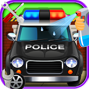 Police Car repair and wash  Icon