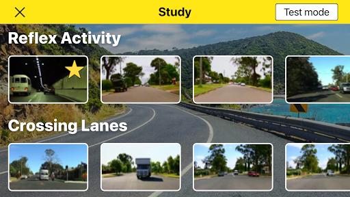 Screenshot of Hazard Perception Test AU 2025