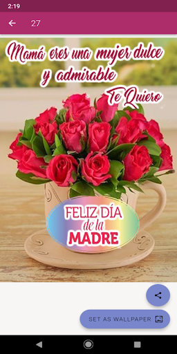Android application Feliz día de las madres screenshort
