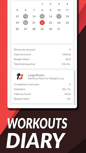 50 Workouts for GYM Screen 2