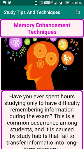 Study Tips And Techniques Screen 3