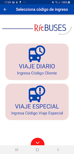 Android application rie buses screenshort