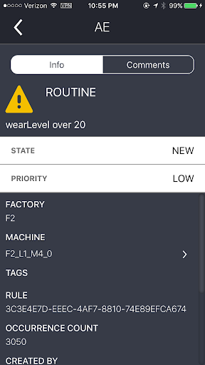 Oracle IoT Production Monitori Screen 2
