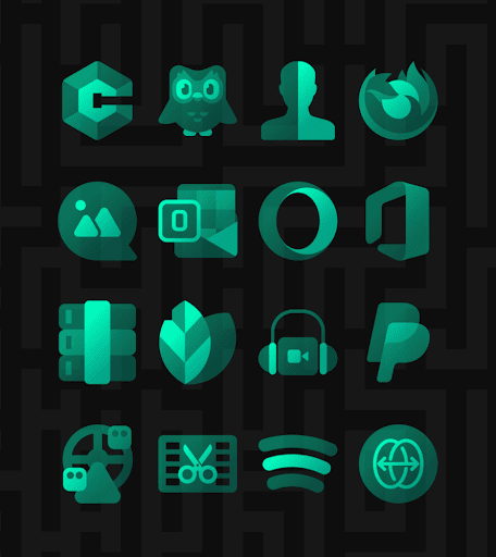 Screenshot of Takoizu Cyan - Icon Pack