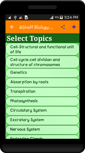 Biology X ICSE QShelf Screen 3