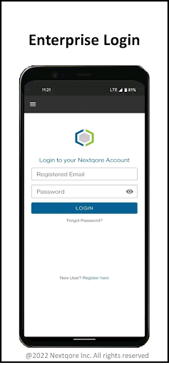 Android application Nextqore screenshort