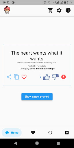 Android application WisdomBytes - Proverbs screenshort