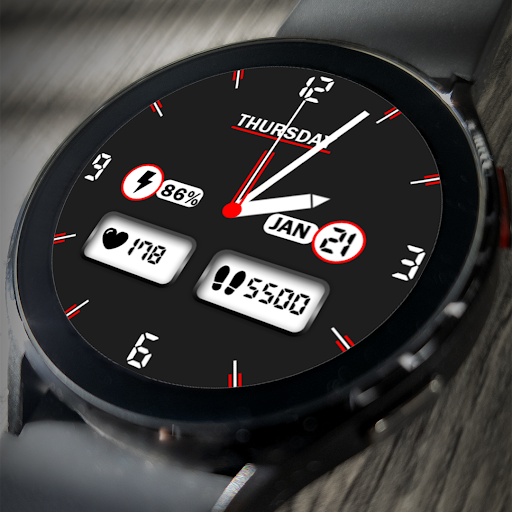 Android application Key A001 Analog Watch Face screenshort