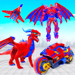 Cover Image of 下载 Flying Dragon Transport Truck Transform Robot Game 18 APK