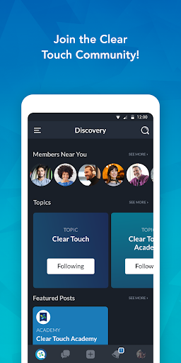 Screenshot of Clear Touch Experience