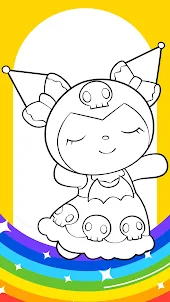 Draw Coloring Puzzle Kuromi