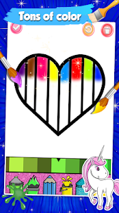 Glitter Heart Love Coloring Screenshot