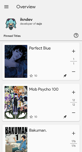 oujo for AniList Screen 2