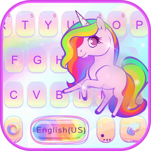 Keyboard - Colorful Unicorn Theme
