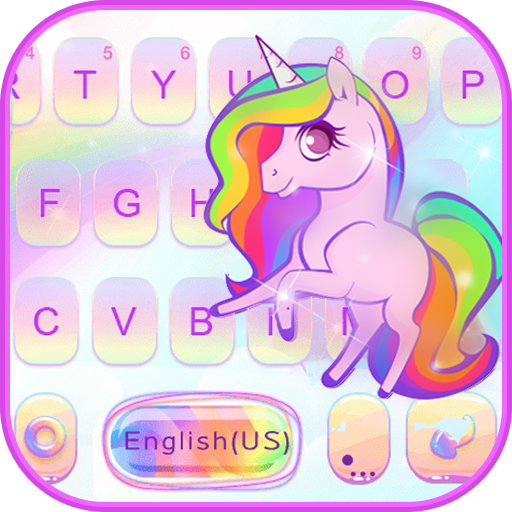 Keyboard - Colorful Unicorn Th - AppWisp.com