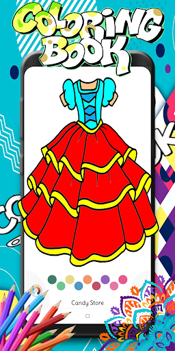 Dresses Coloring Book