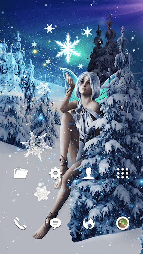Android application Wallpaper-Winter Fairy Snow screenshort