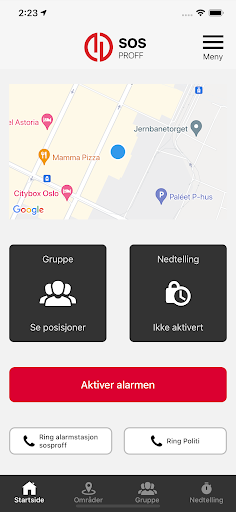 Android application SOS Proff screenshort