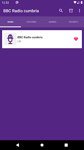 Android application Uk BBC Radio cumbria screenshort