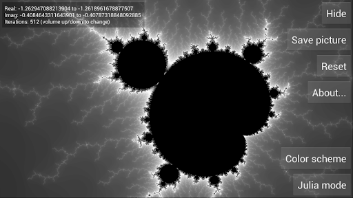 Screenshot of Mandelbrot Explorer